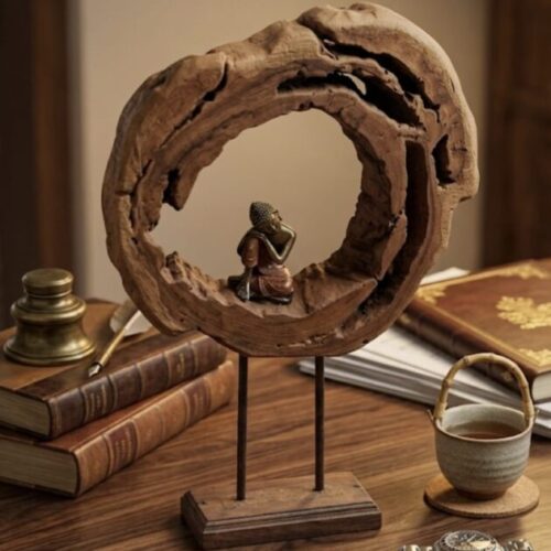 Wooden Ornament with Buddha